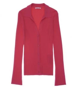 Helmut Lang Bell-Sleeved Ribbed Cardigan White White 9 Helmut Lang Bell-Sleeved Ribbed Cardigan White White -Helmut Lang And Misook Sales unnamed file 1007