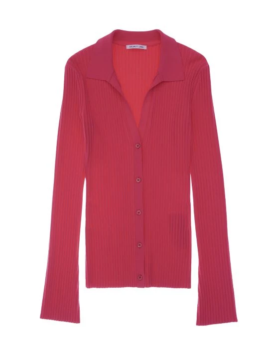 Helmut Lang Bell-Sleeved Ribbed Cardigan White White 6 Helmut Lang Bell-Sleeved Ribbed Cardigan White White - Image 4