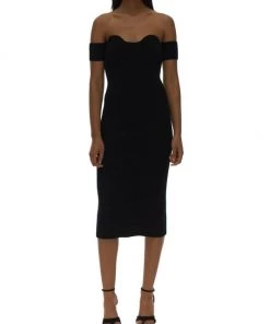 Helmut Lang Contour Rib-Knit Midi-Dress