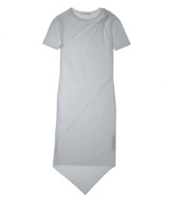 Helmut Lang Twist Asymmetric T-Shirt Dress White -Helmut Lang And Misook Sales unnamed file 1045