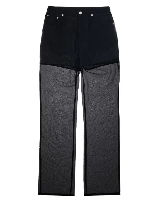 Helmut Lang Sheer Bootcut Mid-Rise Pants 3 Helmut Lang Sheer Bootcut Mid-Rise Pants