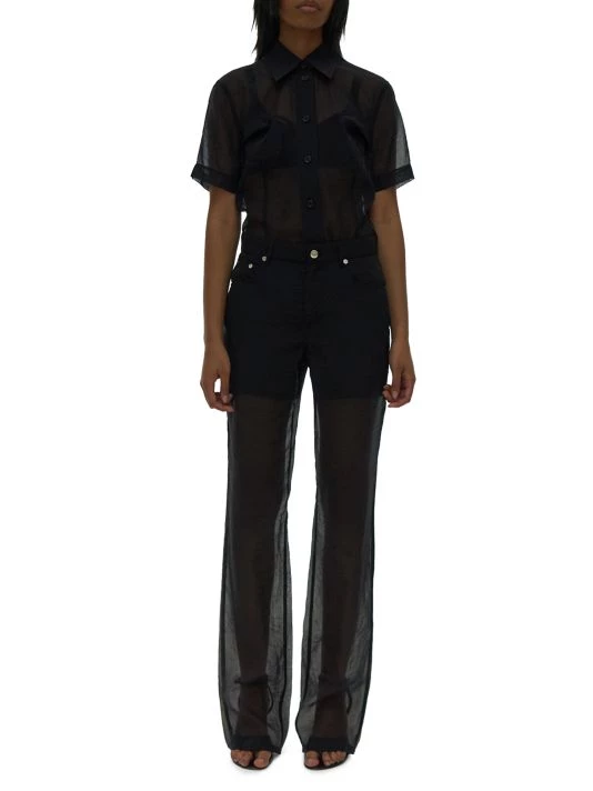Helmut Lang Sheer Bootcut Mid-Rise Pants 4 Helmut Lang Sheer Bootcut Mid-Rise Pants - Image 2