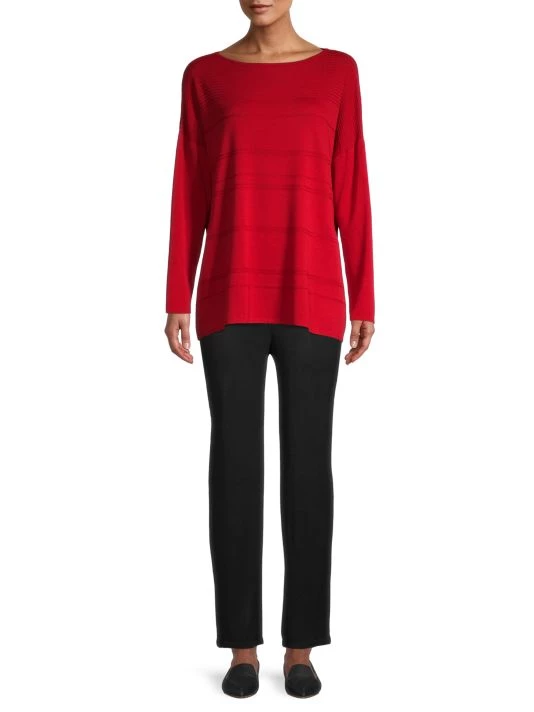 Misook Relaxed Tonal Stripe Knit Tunic 4 Misook Relaxed Tonal Stripe Knit Tunic - Image 2