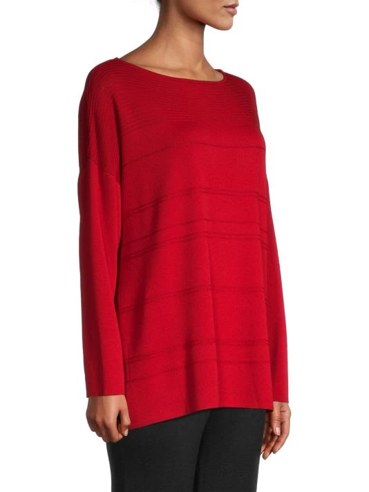 Misook Relaxed Tonal Stripe Knit Tunic 6 Misook Relaxed Tonal Stripe Knit Tunic - Image 4