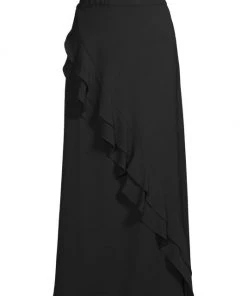 Misook Ruffled A-Line Maxi Skirt