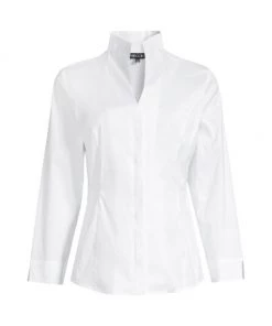 Misook Stretch Cotton Button-Front Blouse