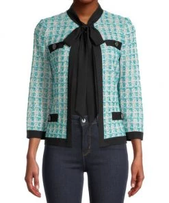 Misook Tie-Front Tweed & Crepe Heritage Jacket 10 Misook Tie-Front Tweed & Crepe Heritage Jacket -Helmut Lang And Misook Sales unnamed file 1199