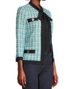 Misook Tie-Front Tweed & Crepe Heritage Jacket 11 Misook Tie-Front Tweed & Crepe Heritage Jacket -Helmut Lang And Misook Sales unnamed file 1200