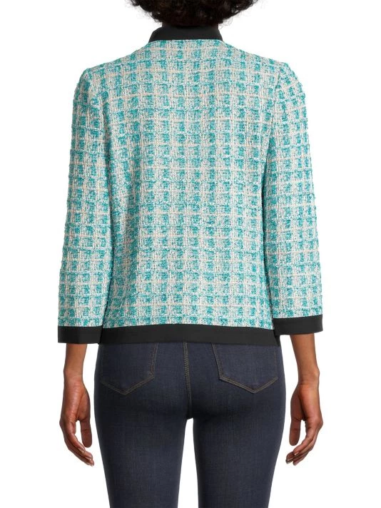 Misook Tie-Front Tweed & Crepe Heritage Jacket 7 Misook Tie-Front Tweed & Crepe Heritage Jacket - Image 5