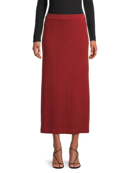 Misook Ribbed Soft Knit Midi Skirt 5 Misook Ribbed Soft Knit Midi Skirt - Image 3