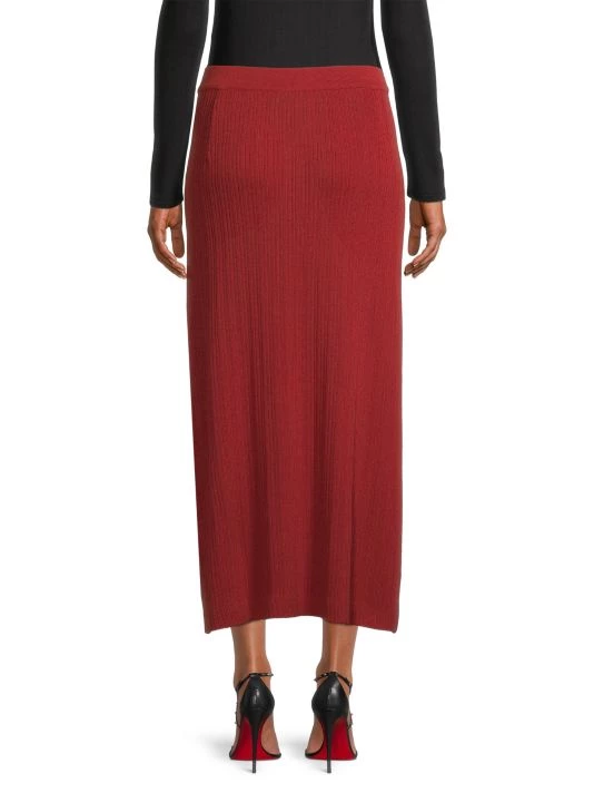 Misook Ribbed Soft Knit Midi Skirt 7 Misook Ribbed Soft Knit Midi Skirt - Image 5