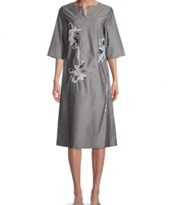 Misook Floral Embroidered Cotton Dress 10 Misook Floral Embroidered Cotton Dress -Helmut Lang And Misook Sales unnamed file 1233