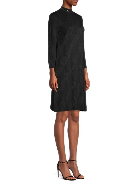 Misook Diagonal Stripe Crinkle Dress 6 Misook Diagonal Stripe Crinkle Dress - Image 4