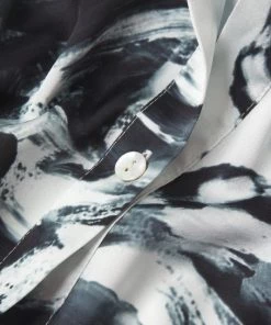 Misook Marble Print Cr&ecirc;pe De Chine Button-Front Shirt -Helmut Lang And Misook Sales unnamed file 1248