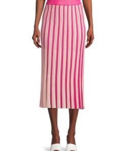Misook Striped Rib-Knit Midi-Skirt -Helmut Lang And Misook Sales unnamed file 1251