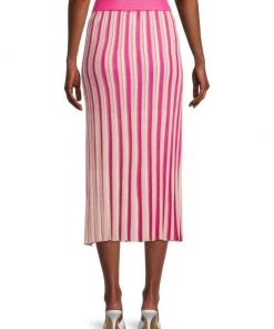 Misook Striped Rib-Knit Midi-Skirt -Helmut Lang And Misook Sales unnamed file 1253