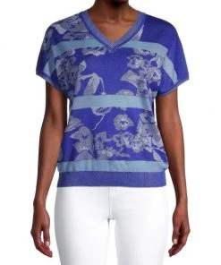 Misook Dolman Floral Jacquard Knit Tunic -Helmut Lang And Misook Sales unnamed file 1257