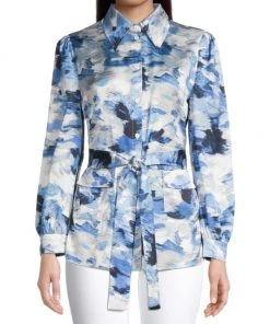 Misook Brushstroke Print Crepe De Chine Belted Shacket 10 Misook Brushstroke Print Crepe De Chine Belted Shacket -Helmut Lang And Misook Sales unnamed file 1269