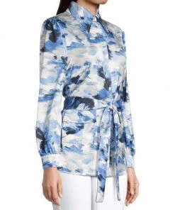 Misook Brushstroke Print Crepe De Chine Belted Shacket 11 Misook Brushstroke Print Crepe De Chine Belted Shacket -Helmut Lang And Misook Sales unnamed file 1270