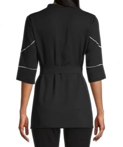 Misook Embroidered Belted Crepe De Chine Blouse 12 Misook Embroidered Belted Crepe De Chine Blouse -Helmut Lang And Misook Sales unnamed file 1319