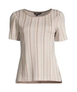 Misook Striped Knit Tee