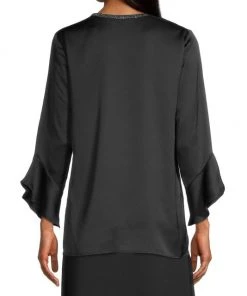 Misook Crepe De Chine Tulip-Sleeve Blouse 12 Misook Crepe De Chine Tulip-Sleeve Blouse -Helmut Lang And Misook Sales unnamed file 1336