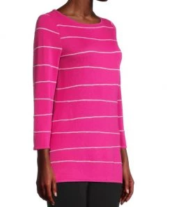 Misook Slim Stripe Knit Tunic -Helmut Lang And Misook Sales unnamed file 1355