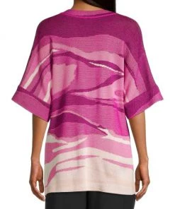 Misook Long Landscape Knit Tunic -Helmut Lang And Misook Sales unnamed file 1396