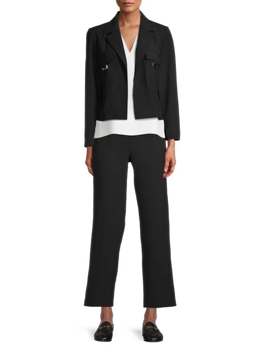 Misook Crepe Cropped Blazer 4 Misook Crepe Cropped Blazer - Image 2