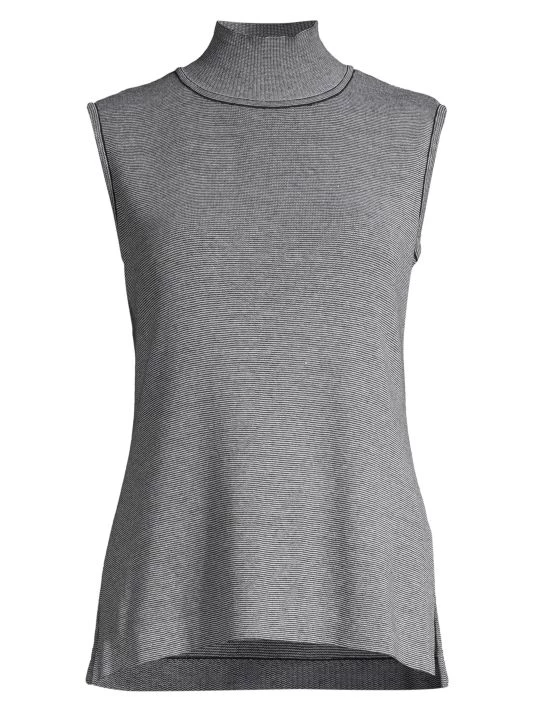 Misook Turtleneck Striped Knit Tank 3 Misook Turtleneck Striped Knit Tank