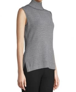 Misook Turtleneck Striped Knit Tank 10 Misook Turtleneck Striped Knit Tank -Helmut Lang And Misook Sales unnamed file 1478