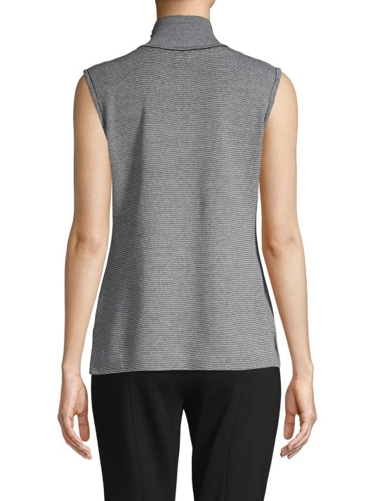 Misook Turtleneck Striped Knit Tank 7 Misook Turtleneck Striped Knit Tank - Image 5