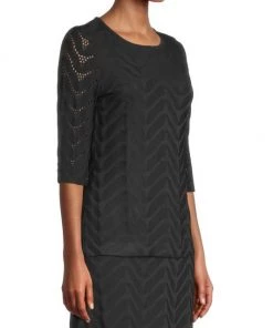 Misook Pointelle-Sleeve Soft Knit Tunic 11 Misook Pointelle-Sleeve Soft Knit Tunic -Helmut Lang And Misook Sales unnamed file 1483