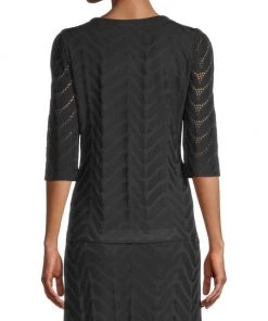 Misook Pointelle-Sleeve Soft Knit Tunic 12 Misook Pointelle-Sleeve Soft Knit Tunic -Helmut Lang And Misook Sales unnamed file 1484