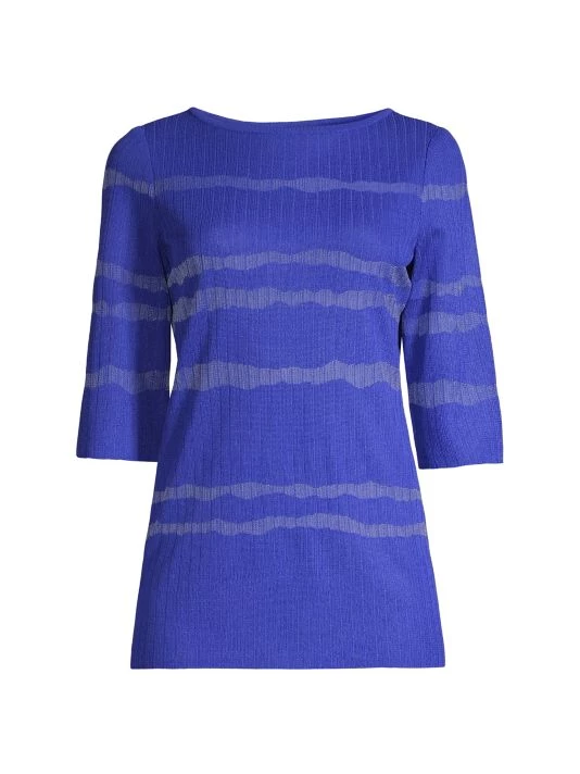 Misook Shimmer Stripe Knit Tunic 3 Misook Shimmer Stripe Knit Tunic