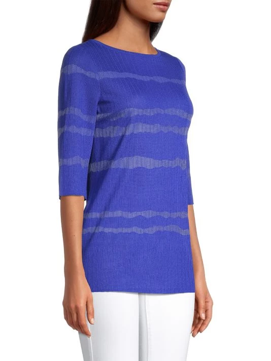 Misook Shimmer Stripe Knit Tunic 6 Misook Shimmer Stripe Knit Tunic - Image 4