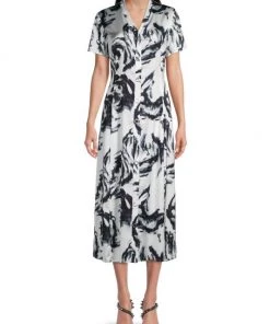 Misook Painterly Marble-Print Midi-Dress -Helmut Lang And Misook Sales unnamed file 1512