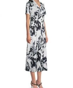 Misook Painterly Marble-Print Midi-Dress -Helmut Lang And Misook Sales unnamed file 1513