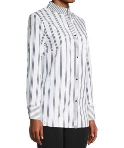 Misook Mixed Striped Poplin Shirt 11 Misook Mixed Striped Poplin Shirt -Helmut Lang And Misook Sales unnamed file 1531