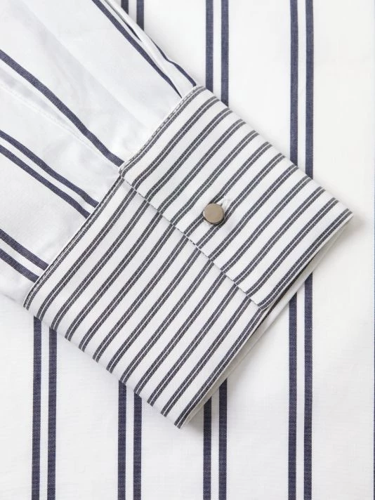 Misook Mixed Striped Poplin Shirt 8 Misook Mixed Striped Poplin Shirt - Image 6