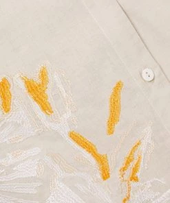 Misook Embroidered Puff-Sleeve Cotton-Blend Blouse -Helmut Lang And Misook Sales unnamed file 1598