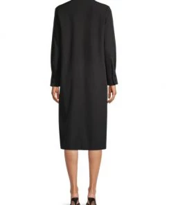 Misook Button-Front Multi-Media Shirtdress -Helmut Lang And Misook Sales unnamed file 1615