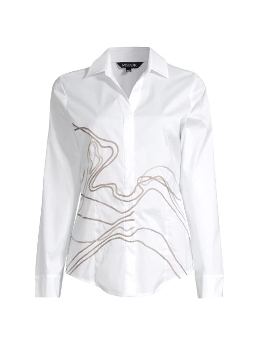 Misook Soutache-Embellished Poplin Shirt 3 Misook Soutache-Embellished Poplin Shirt