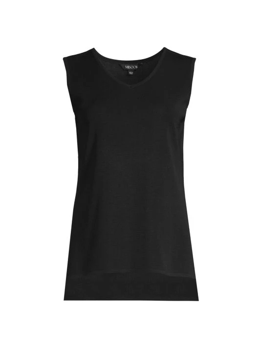 Misook Rib-Knit Tank Top Black 3 Misook Rib-Knit Tank Top Black