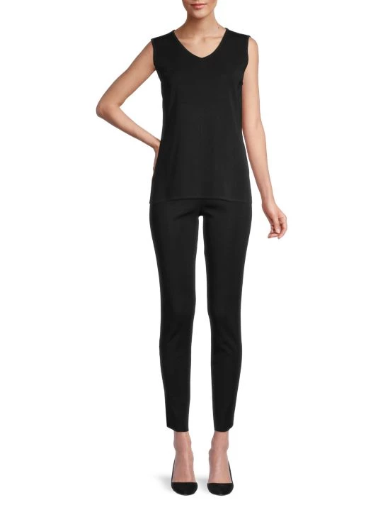 Misook Rib-Knit Tank Top Black 4 Misook Rib-Knit Tank Top Black - Image 2