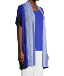 Misook Vertical Ombre Stripe Knit Kimono Jacket -Helmut Lang And Misook Sales unnamed file 1652