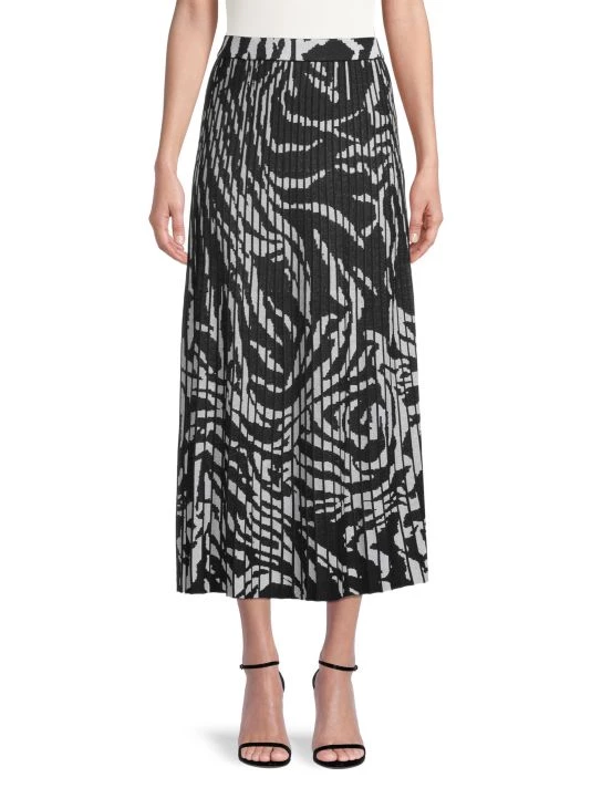 Misook Zebra Swirl Print Pull-On Knit Skirt 5 Misook Zebra Swirl Print Pull-On Knit Skirt - Image 3