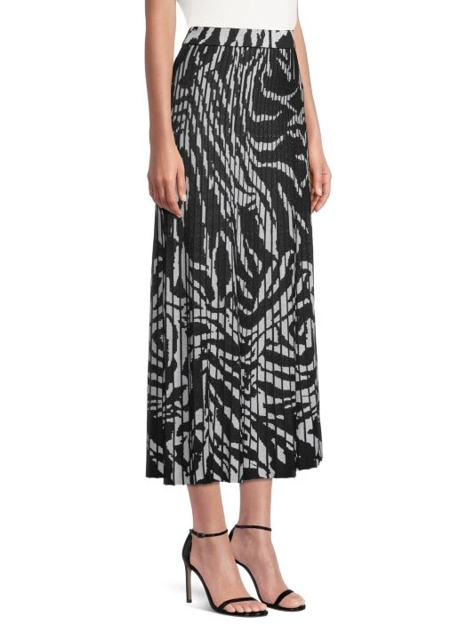 Misook Zebra Swirl Print Pull-On Knit Skirt 6 Misook Zebra Swirl Print Pull-On Knit Skirt - Image 4