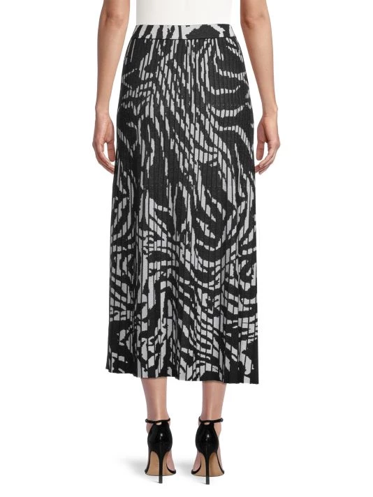 Misook Zebra Swirl Print Pull-On Knit Skirt 7 Misook Zebra Swirl Print Pull-On Knit Skirt - Image 5