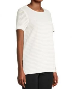 Misook Sheer Textured Striped T-Shirt -Helmut Lang And Misook Sales unnamed file 1670